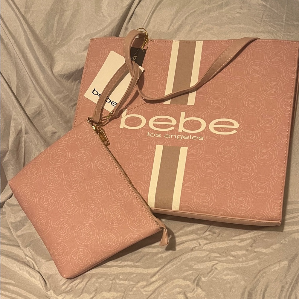 BEBE Blush Tote and Pouch Set